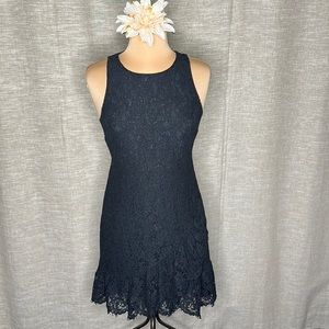 Banana Republic Black Lace Cocktail Tank Dress sz4P